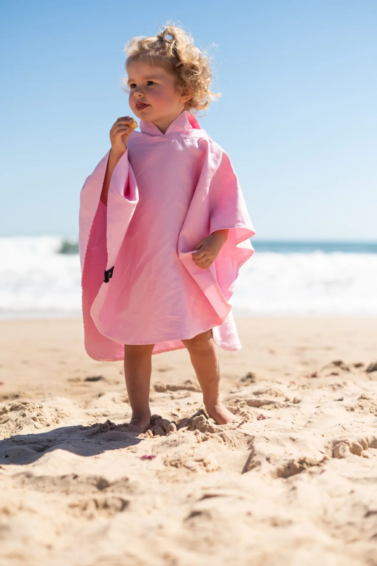 Futah - Ericeira Pink Baby Poncho (2)