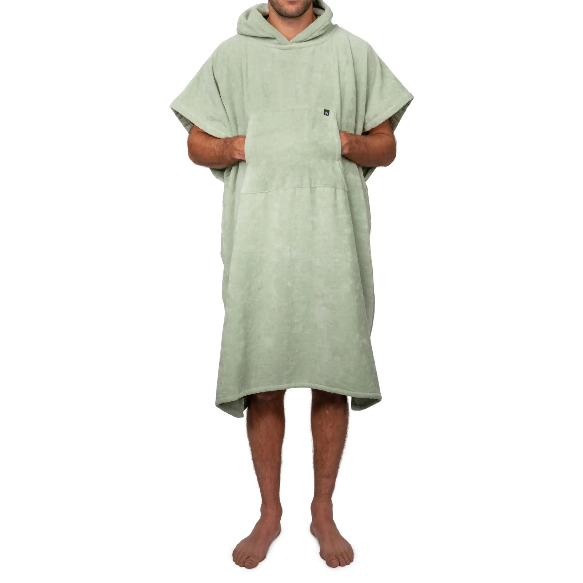 Futah - Ericeira Green Terry Poncho (4)