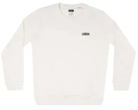 Futah White Organic Cotton Sweatshirt - Lisboa