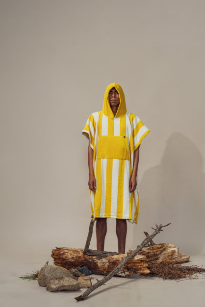 Bedu Mustard Terry Poncho  (2)