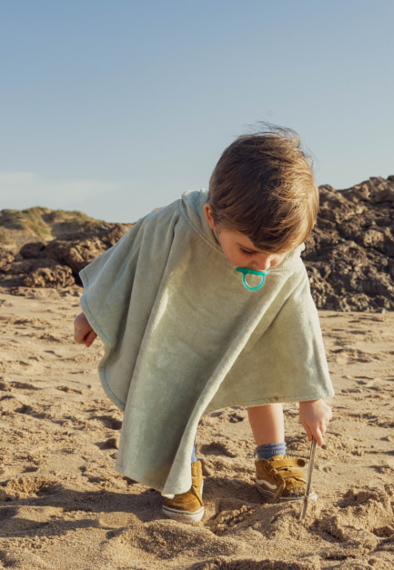 Ericeira Green Poncho Terry Baby (2)