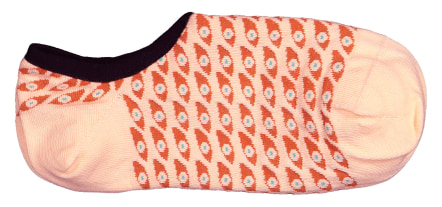 Daintree No Show Apricot Socks (2)