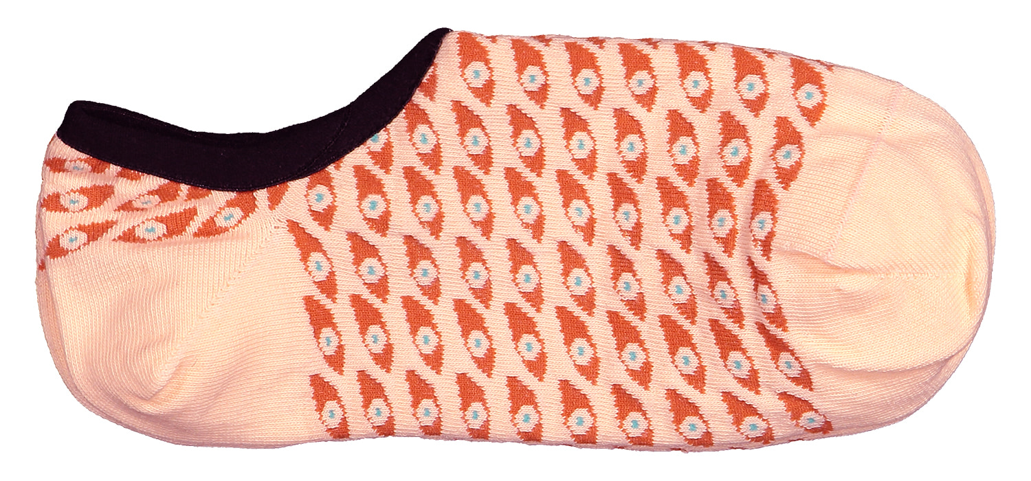 Futah - Daintree No Show Apricot Socks (1)