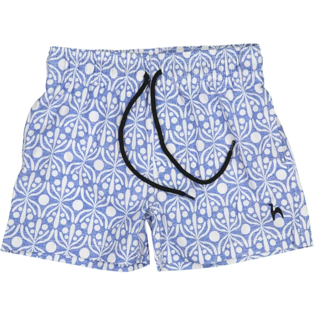 Futah - Flora Blue & White Kids Swimshorts (2)