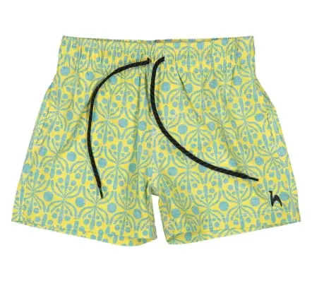 Flora Yellow & Water Kids Swimshorts