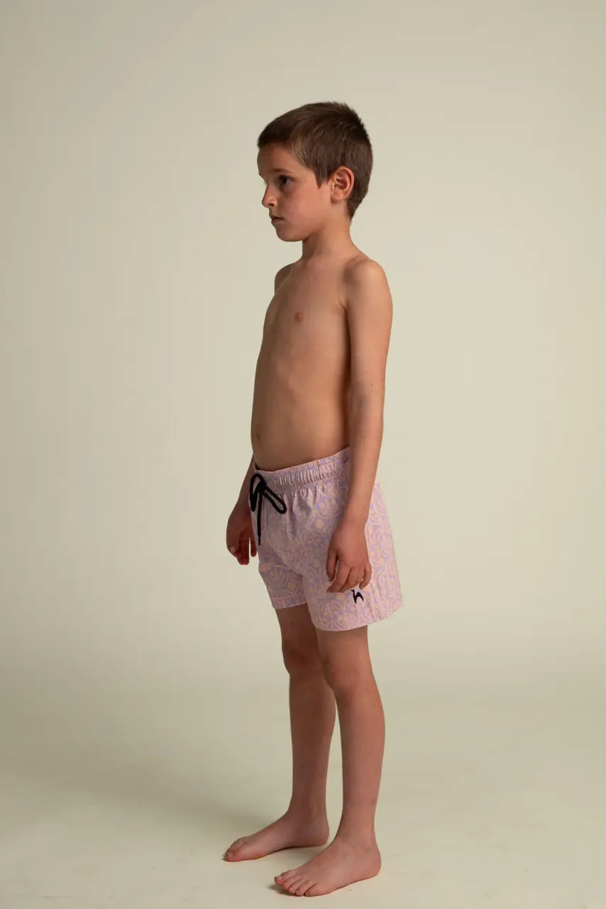 Futah - Flora Mocha & Violet Kids Swimshorts (2)