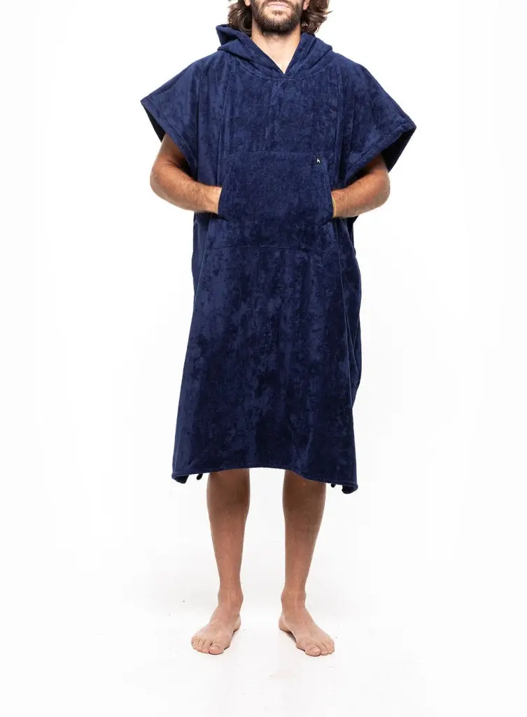 Futah - Ericeira Navy Blue Terry Poncho (2)