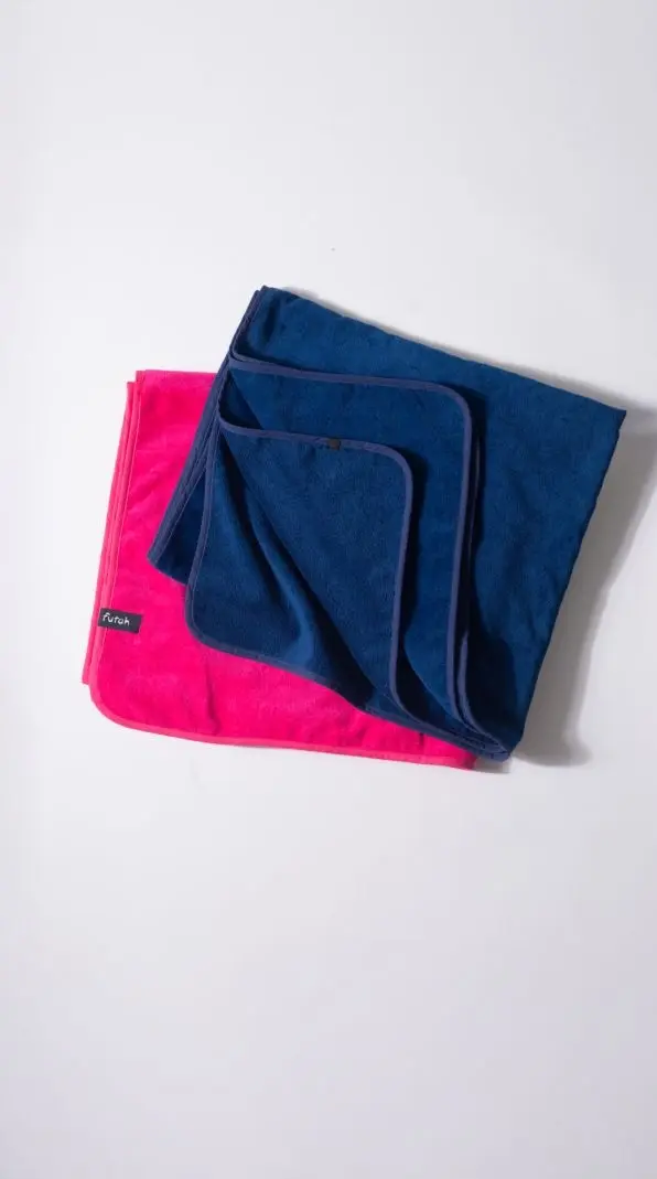 Futah - Ericeira Neon Pink Terry Towel (10)